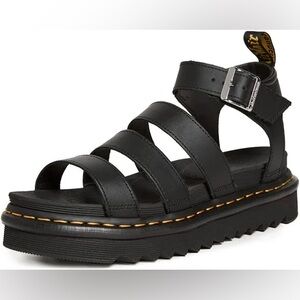 Dr. Martens Black Chunky Platform Sandals